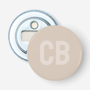 Trend Colour Soft Beige Button Bottle Opener