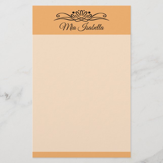 Trend Colour Soft Orange Classic Stationery (Front)