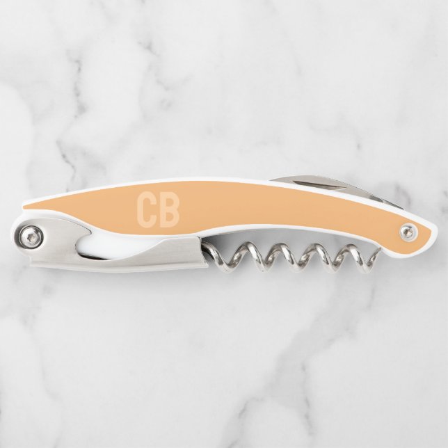 Trend Colour Soft Orange  Custom Waiter's Corkscre Corkscrew (Front)