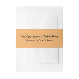 Trend Colour Soft Orange Invitation Belly Band 
