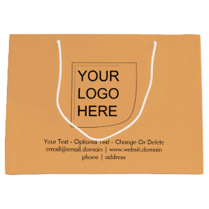 Trend Colour - Soft Orange Large Logo Gift Bag