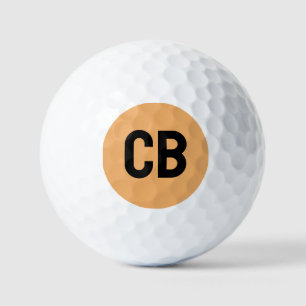 Trend Colour Soft Orange Monogram Golf Balls