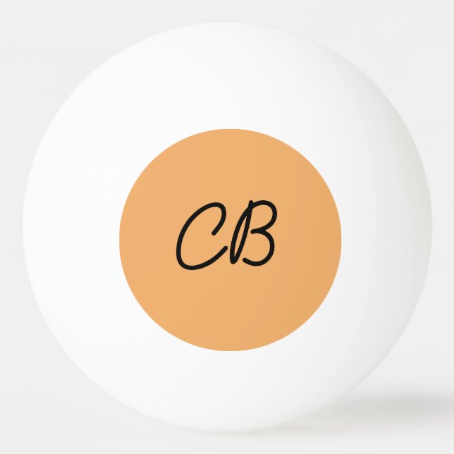 Trend Colour Soft Orange Monogram Ping Pong Ball (Front)