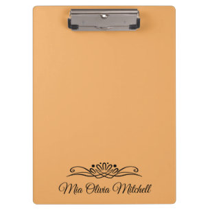 Trend Colour - Soft Orange Name Clipboard