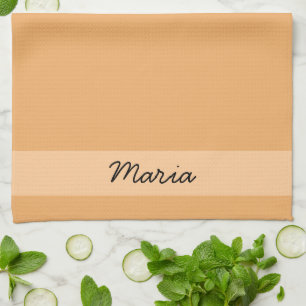 Trend Colour Soft Orange Name Kitchen Towel