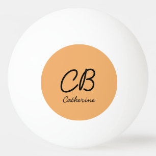 Trend Colour Soft Orange Name Ping Pong Ball