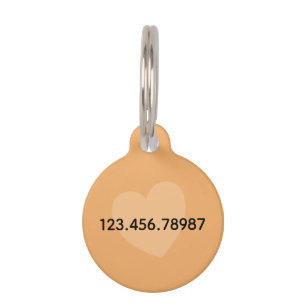 Trend Colour - Soft Orange Pet ID Tag