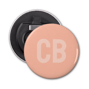 Trend Colour Soft Peach Button Bottle Opener