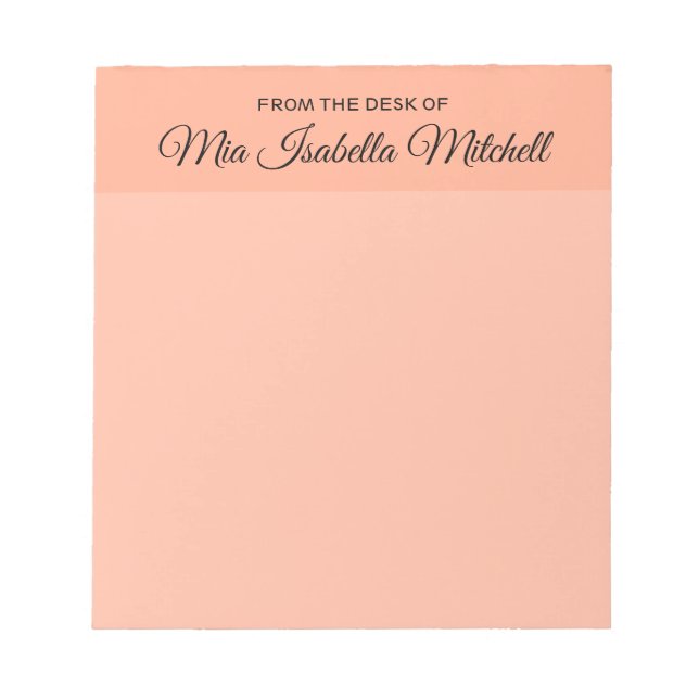 Trend Colour - Soft Peach Classic Notepad (Front)