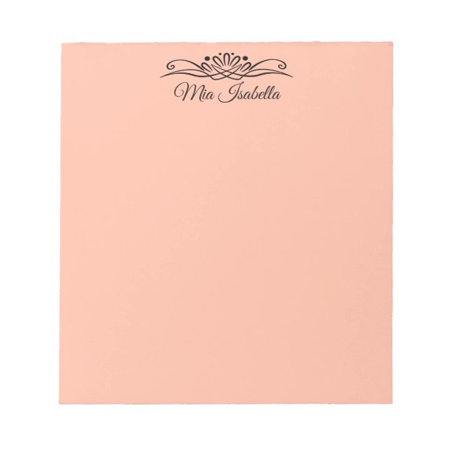 Trend Colour - Soft Peach Decorative Notepad (Front)