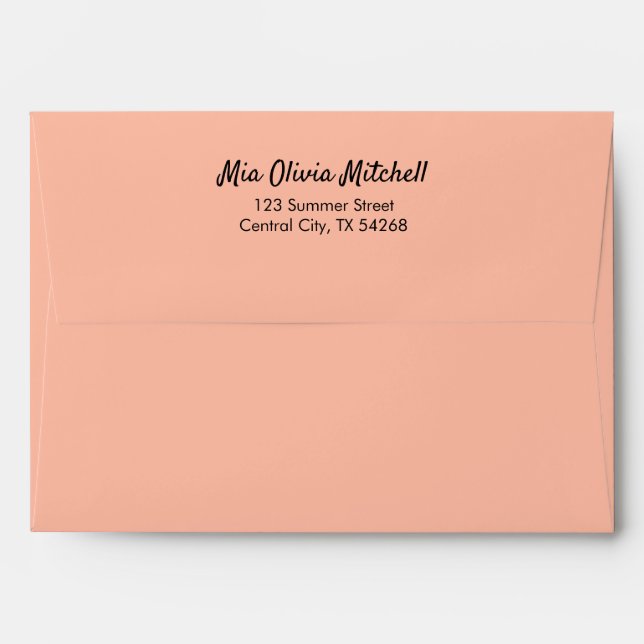 Trend Colour - Soft Peach Envelope (Back (Top Flap))