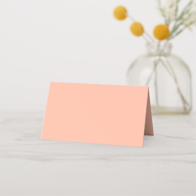 Trend Colour - Soft Peach Folded Place Card (Back)