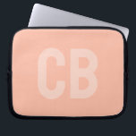Trend Colour Soft Peach Laptop Sleeve<br><div class="desc">Introducing the trendy spring colour: Soft Peach. Modern and stylish Laptop Sleeve with customisable monogram in a minimalist font. Its simple and clean design in a solid colour offers a timeless and classic appeal. Explore our spring trend colours for more products in the same colour or discover other stylish hues...</div>