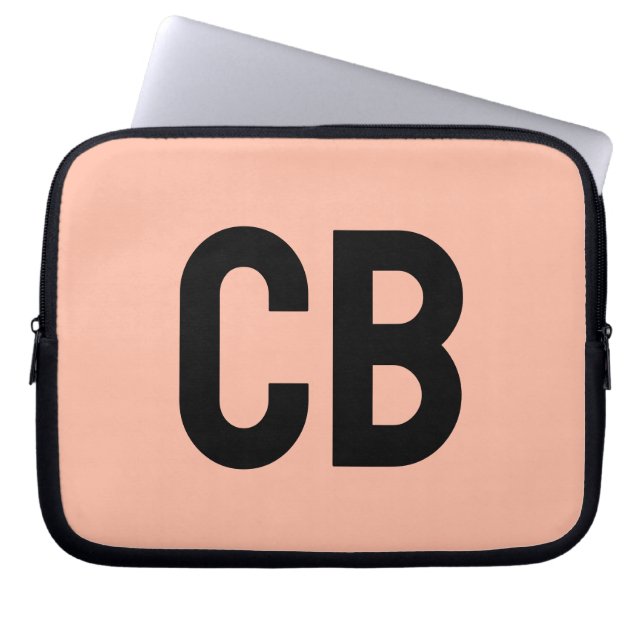 Trend Colour Soft Peach Laptop Sleeve (Front)