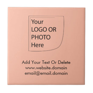 Trend Colour - Soft Peach Logo Ceramic Tile