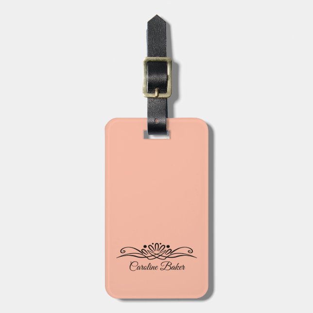 Trend Colour Soft Peach Luggage Tag (Front Vertical)