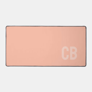 Trend Colour Soft Peach Monogram Desk Mat
