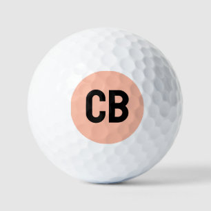 Trend Colour Soft Peach Monogram Golf Balls