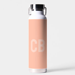 Trend Colour Soft Peach Monogram Water Bottle