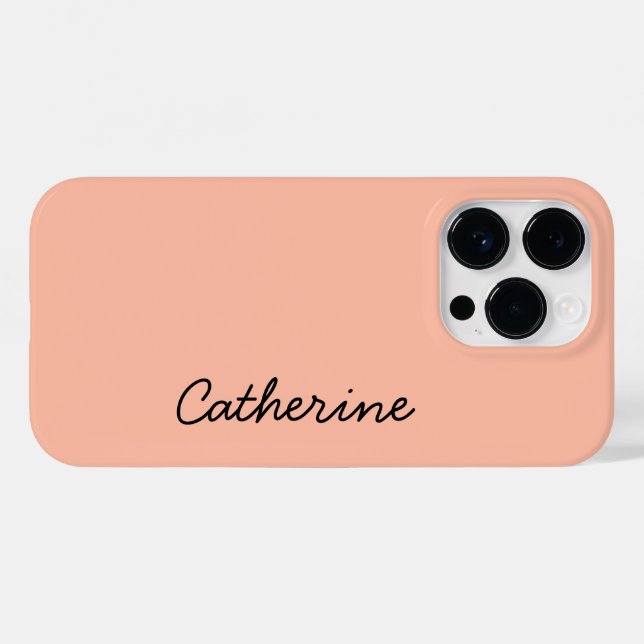 Trend Colour Soft Peach Name Case-Mate iPhone Case (Back (Horizontal))