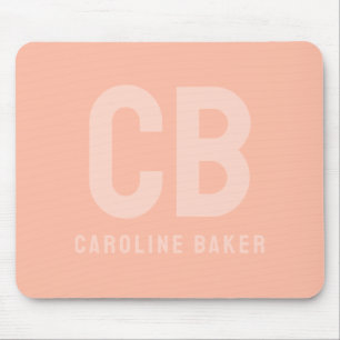 Trend Colour Soft Peach Name Mousepad