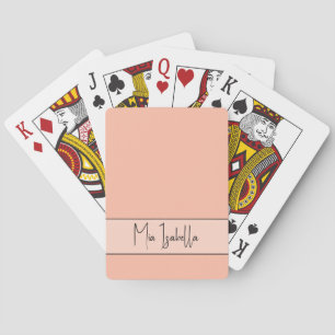Trend Colour Soft Peach Name Playing Cards
