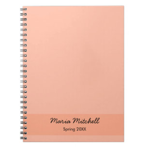 Trend Colour - Soft Peach Name / Text Notebook