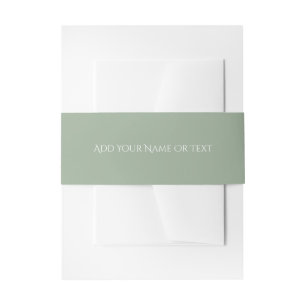 Trend Colour Soft Sage Decorative Invitation Belly Band