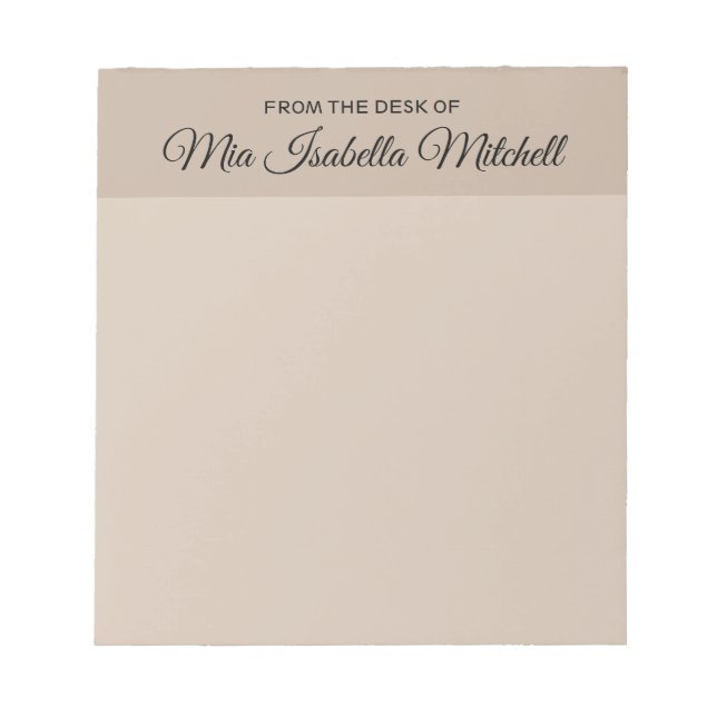 Trend Colour - Soft Taupe Classic Notepad (Front)