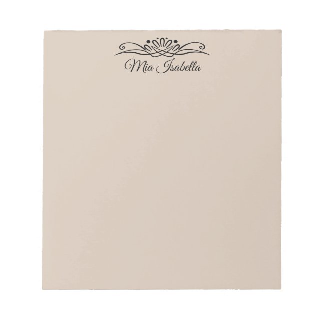 Trend Colour - Soft Taupe Decorative Notepad (Front)