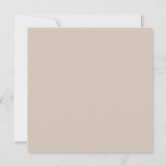 Trend Colour - Soft Taupe Flat Holiday Card (Front)