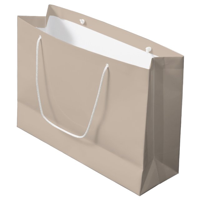 Trend Colour - Soft Taupe Large Gift Bag (Front Angled)