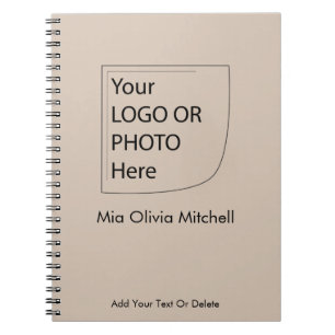 Trend Colour Soft Taupe - Logo/Photo Notebook