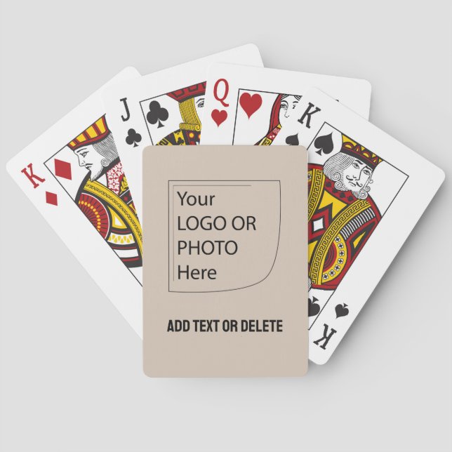 Trend Colour Soft Taupe Logo Playing Cards (Back)