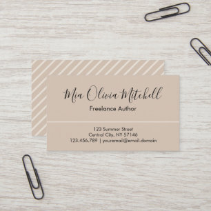 Trend Colour Soft Taupe Minimalist Business Card