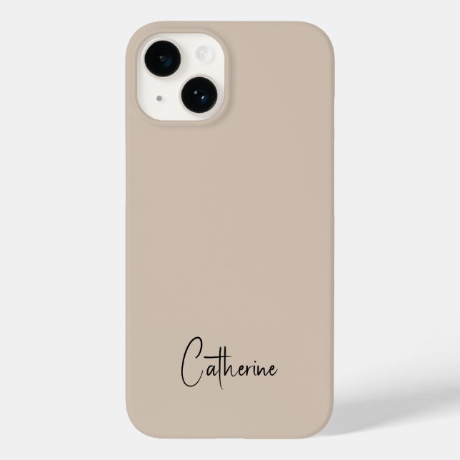 Trend Colour Soft Taupe Minimalist Case-Mate iPhone Case (Back)