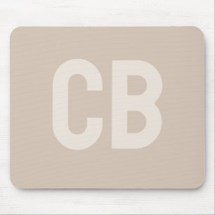 Trend Colour Soft Taupe Monogram Mousepad