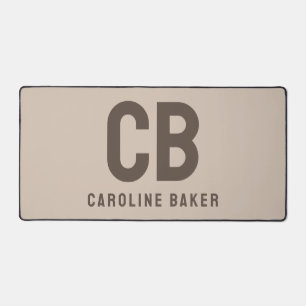 Trend Colour Soft Taupe Name Desk Mat