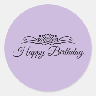 Trend Colour - Soft Violet Birthday Sticker