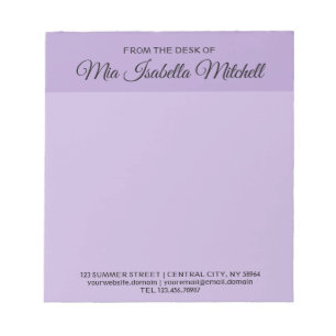 Trend Colour - Soft Violet Business Notepad