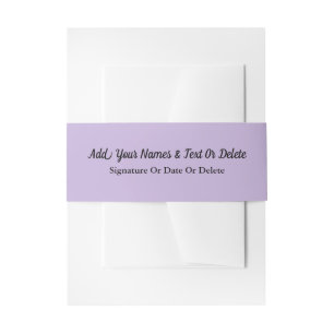 Trend Colour Soft Violet Invitation Belly Band 