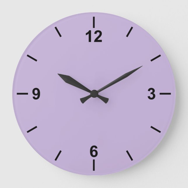 Trend Colour Soft Violet Large Wall Clock (Front)