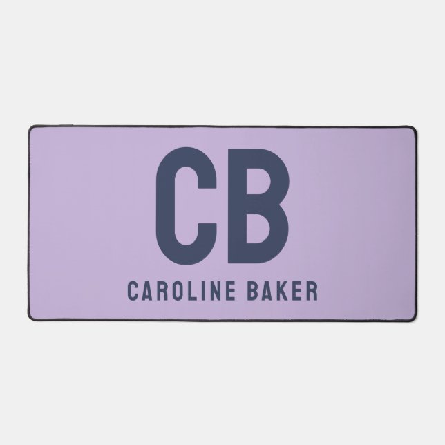 Trend Colour Soft Violet Name Desk Mat (Front)
