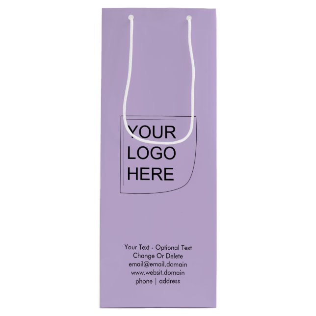 Trend Colour - Soft Violet Wine Logo Gift Bag (Front)