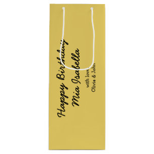 Trend Colour - Soft Yellow Customisable Gift Bag