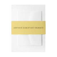 Trend Colour Soft Yellow Invitation Belly Band