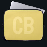 Trend Colour Soft Yellow Laptop Sleeve<br><div class="desc">Introducing the trendy spring colour: Soft Yellow. Modern and stylish Laptop Sleeve with customisable monogram in a minimalist font. Its simple and clean design in a solid colour offers a timeless and classic appeal. Explore our spring trend colours for more products in the same colour or discover other stylish hues...</div>