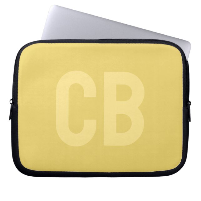 Trend Colour Soft Yellow Laptop Sleeve (Front)
