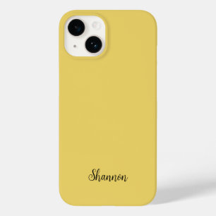 Trend Colour Soft Yellow Minimalist Case-Mate iPhone 14 Case