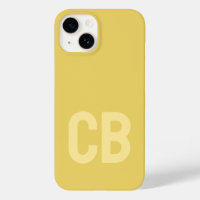 Trend Colour Soft Yellow Minimalist Monogram